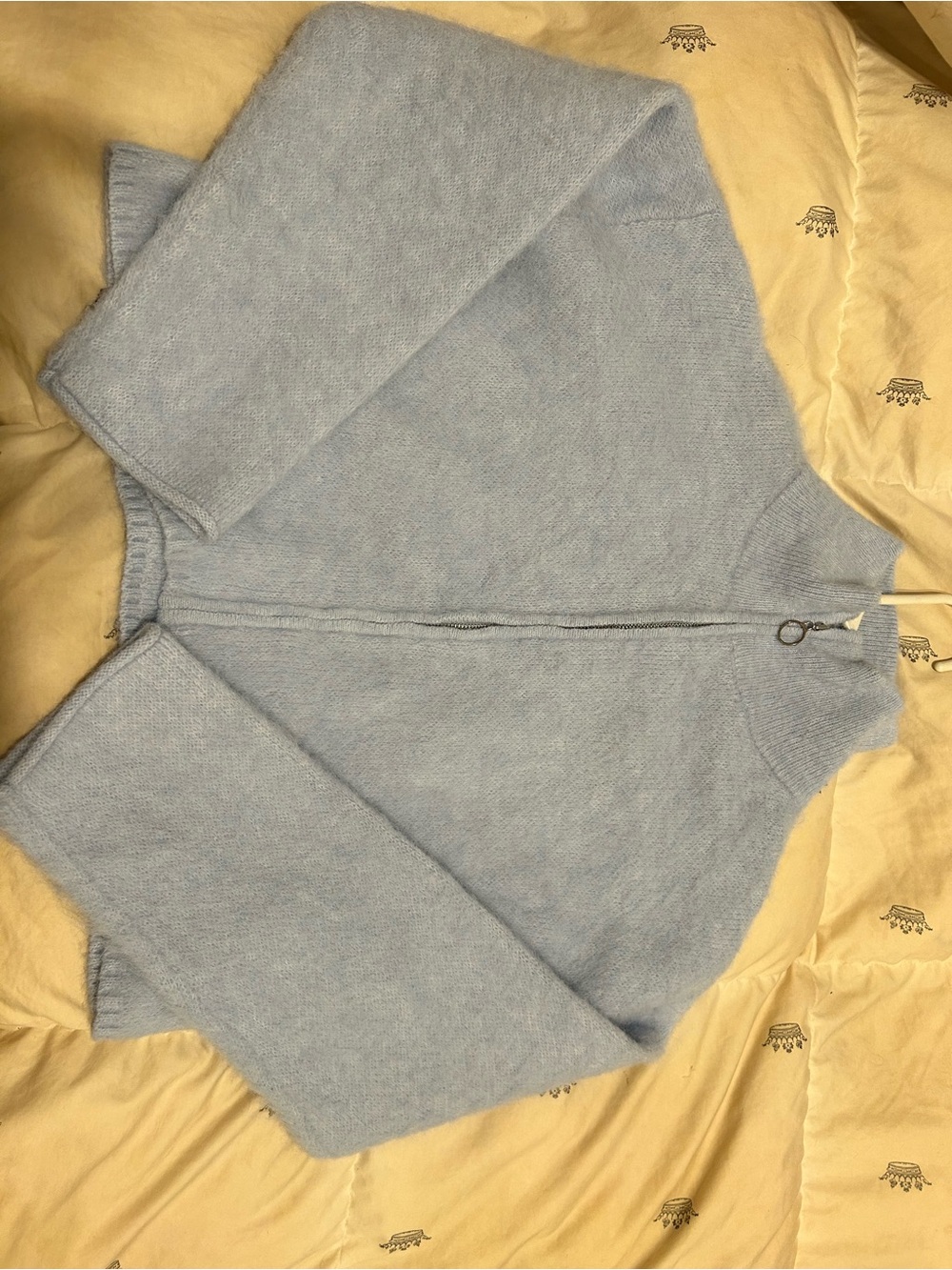 wild fable Light Blue Zip-Up Sweater
